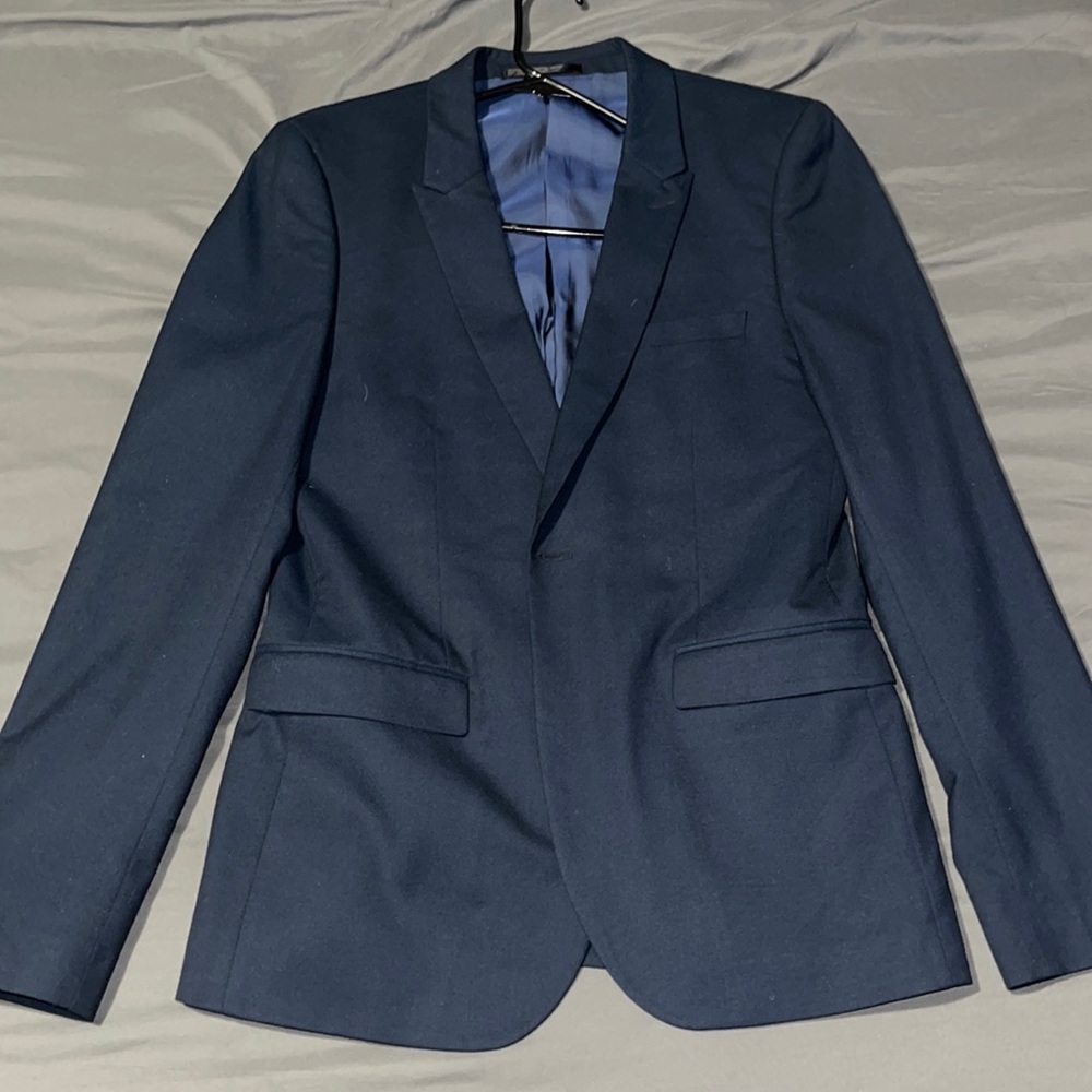 Mens Navy Blue Top Man Suit